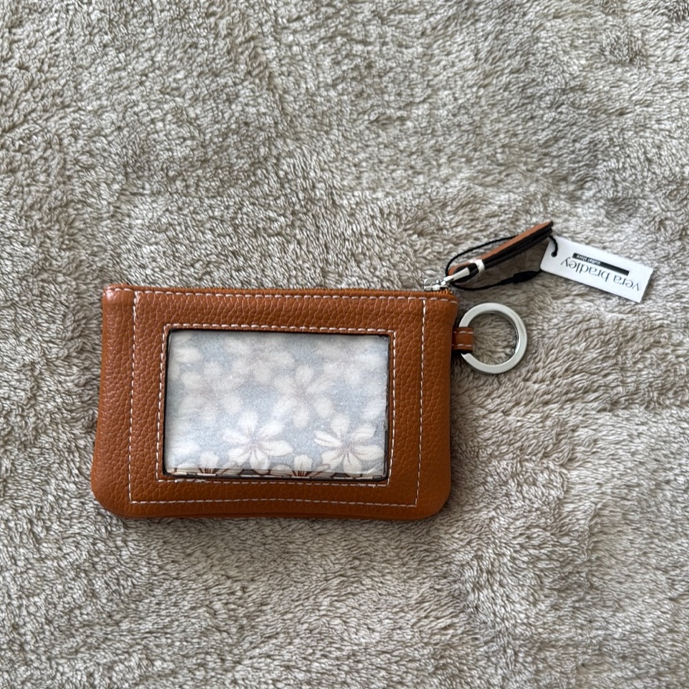 Vera Bradley Brown Wallet with Floral Accent
